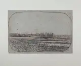 Paysage by François Vernay, 1859, Crayon noir et sanguine, sold Sep 2024