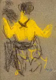 Femme en jaune by Henriette Deloras, Pastel, sold Sep 2024