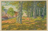 Le bois de hêtres à Kerzaden by Henri Rivière, 1917, Lithographie couleurs, série Beau paysage de Bretagne Planche, sold Apr 2023