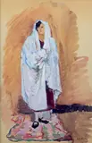 La tunisienne by Marcel Parturier, Gouache et aquarelle, sold Apr 2023