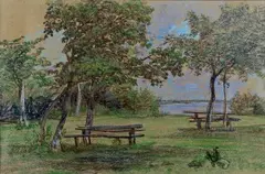 Près de Saint-Siméon by Eugène Boudin, vers 1860, Pastel, sold Apr 2023