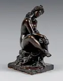Femme à sa toilette by Paul Belmondo, vers 1930, Épreuve en bronze patiné, sold Apr 2023