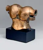 Desperta Ferro 1 (opus 240), 1979-1982 by Miguel Ortiz Berrocal, Épreuve en bronze doré, sold Apr 2023