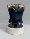 Torso Willy, 1980-1989 by Miguel Ortiz Berrocal, Épreuve en bronze doré et patiné noir, sold Apr 2023