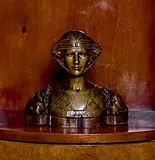 Buste de femme by Jean-Victor Badin, Épreuve en bronze à patine brune nuancée, fonte d'édition ancienne sans marque ni cachet d, sold Apr 2023