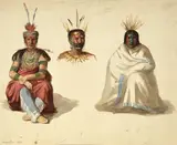 Un chef Pawnee by Jules-Émile Saintin, Aquarelle, sold Mar 2023