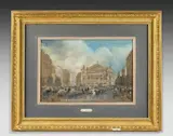 L'avenue et l'Opéra Garnier de Paris by Edmond Morin, Aquarelle et gouache sur traits de crayon noir, sur papier brun, sold Mar 2023