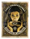 Sedation Pill, HPM by Shepard Fairey, Technique mixte, collage et sérigraphie sur carton, sold Dec 2015