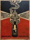 Home Invasion, HPM by Shepard Fairey, 2014, Technique mixte et collage sur bois, sold Dec 2015