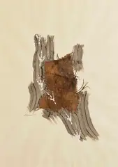 COMPOSITION by Michel Arnaudies, Technique mixte et collage de tissus sur papier signé en bas à gauche, sold Oct 2015