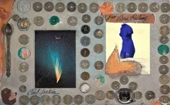 ALL ABOUT YVES, NEW-YORK, 1991-1993 by Paul Jenkins, Technique mixte et collage de pièces de monnaie et d’objets sur panneau, sold Oct 2015