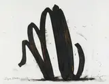 LIGNE INDÉTERMINÉE by Bernar Venet, Fusain et crayon gras sur papier signé en bas à droite et titré en bas à gauche, sold Oct 2015