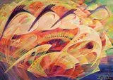 ALLEGRESSE (COMPOSITION MUSICALISTE) by Louise Janin, Gouache sur papier signé en bas à droite et titré au dos, sold Oct 2015