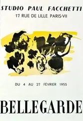 AFFICHE by Claude Bellegarde, 1955, Affiche éditée à l’occasion de l’exposition Claude Bellegarde à la galerie Paul Facchetti, sold Oct 2015