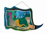 SANS TITRE by Manuel Mendive, 1991, Huile et collage sur toile tendue dans un cadre en acier signée et datée en bas à droite, sold Oct 2015