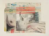 LE CHOIX DE PARIS by Jan Vanriet, 1983, Technique mixte et collage sur papier signé et daté en bas à droite, sold Oct 2015
