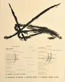 COMPOSITION LYRIQUE EN DEUX SEQUENCES by René Laubies, 1953, Lithographie sur un poème de Pierre Restany, sold Oct 2015