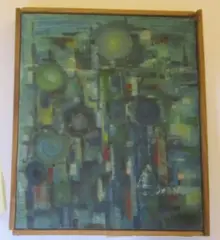 Composition by Jos De Cock, 1957, Toile, sold Oct 2015