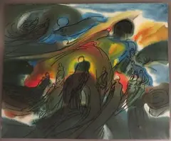 Composition by Jos De Cock, Toile, sold Oct 2015