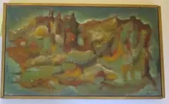 Composition by Jos De Cock, 1958, Toile, sold Oct 2015