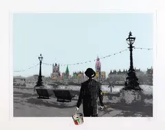 The Morning After - London by Nick Walker, Collage, Collage et sérigraphie en couleurs, sold Jun 2015