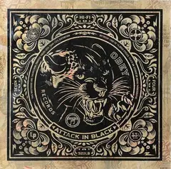 Attack in Black - HPM by Shepard Fairey, 2011, Technique mixte, collage et sérigraphie sur papier, sold Jun 2015
