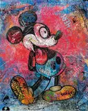 Mickey Mouth by Rourke Van Dal, 2013, Technique mixte et pochoir sur toile, sold Jun 2015
