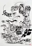 Sans titre by Alexone Dizac, 2008, Crayon, encre et tampon sur papier, sold Dec 2014
