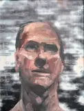 Study Of A Head 1 by Antony Micallef, 1999, Huile sur bois Oil on board, sold Dec 2014