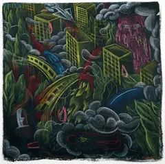 Here by Gilbert Petit, 2014, Pastel sur toile, sold Dec 2014