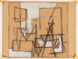 Sans titre by Geer Velde Van, Fusain et gouache sur papier, sold Nov 2023