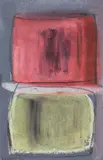 Sans titre 1975 by Jean Kerbour, Gouache sur papier contrecollé sur papier, sold Nov 2023