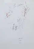 La promenade en forêt by Jean-Jacques Sempé, 2013, Encre et aquarelle sur papier, sold Oct 2023