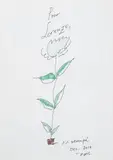 Fleur en pot by Jean-Jacques Sempé, 2014, Encre et aquarelle sur papier, sold Oct 2023