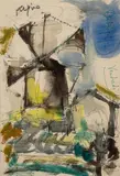 Le moulin de la Galette by Ladislas Kijno, Encre, aquarelle et gouache sur papier, sold Sep 2023
