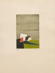 Sans titre by Bernard Munch, Aquatinte en couleur sur papier, sold Sep 2023