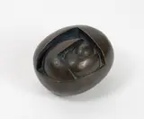 Univers oeuf by Pierre Szekely, Épreuve d'édition en bronze à patine brune et traces de pigments bleus, sold Sep 2023