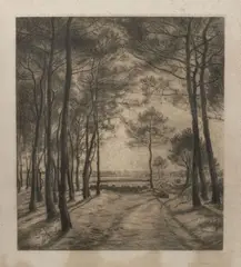 Paysage de sous-bois by André Dauchez, Lithographie, sold Sep 2023