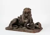 Étreinte sauvage by Robert Godefroy, Terre cuite patinée façon bronze, sold Sep 2023