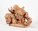 Trois pièces : - Lointains Soleils by Robert Godefroy, Terre cuite, sold Sep 2023