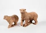 Trois pièces : - Sous l'aurore boréale & Songe polaire. Deux terres cuites by Robert Godefroy, Terre cuite, sold Sep 2023