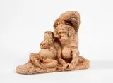 Bonheur à Bornéo [deux singes] by Robert Godefroy, Terre cuite, sold Sep 2023