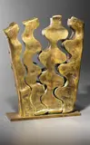 Vagues verticales by Osa Scherdin, Épreuve en bronze doré patiné, fonte Nouvelles images sur terrasse quadrangulaire, sold Apr 2021