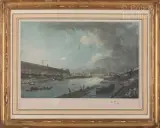 d’aprèsPierre-Antoine DEMACHY (1723-1807) Vue de Paris prise du Pont Royal by Jean-François Janinet, Aquatinte en couleur avant la lettre La planche :, sold Feb 2024