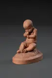 Faute de nourrice by Léon Bertaux, Terre cuite figurant un nourrisson signée, sold Feb 2024