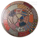 Tondo by Norbert Seroussi, Panneau décoratif en mosaïque sur bois, sold Jan 2024