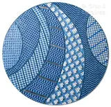 Tondo bleu blanc by Norbert Seroussi, Panneau décoratif en mosaïque sur bois, sold Jan 2024