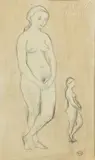 Etude de femme by Georges Levy Mazaud, Crayon sur papier monogrammé en bas à droite, sold Jan 2024