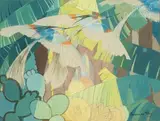 Oiseaux de Paradis by Germaine Boy, Gouache et crayon sur papier signé en bas à droite, sold Jan 2024