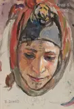 Portrait de jeune fille au voile by Nasreddine Dinet, Gouache sur papier, sold Dec 2023